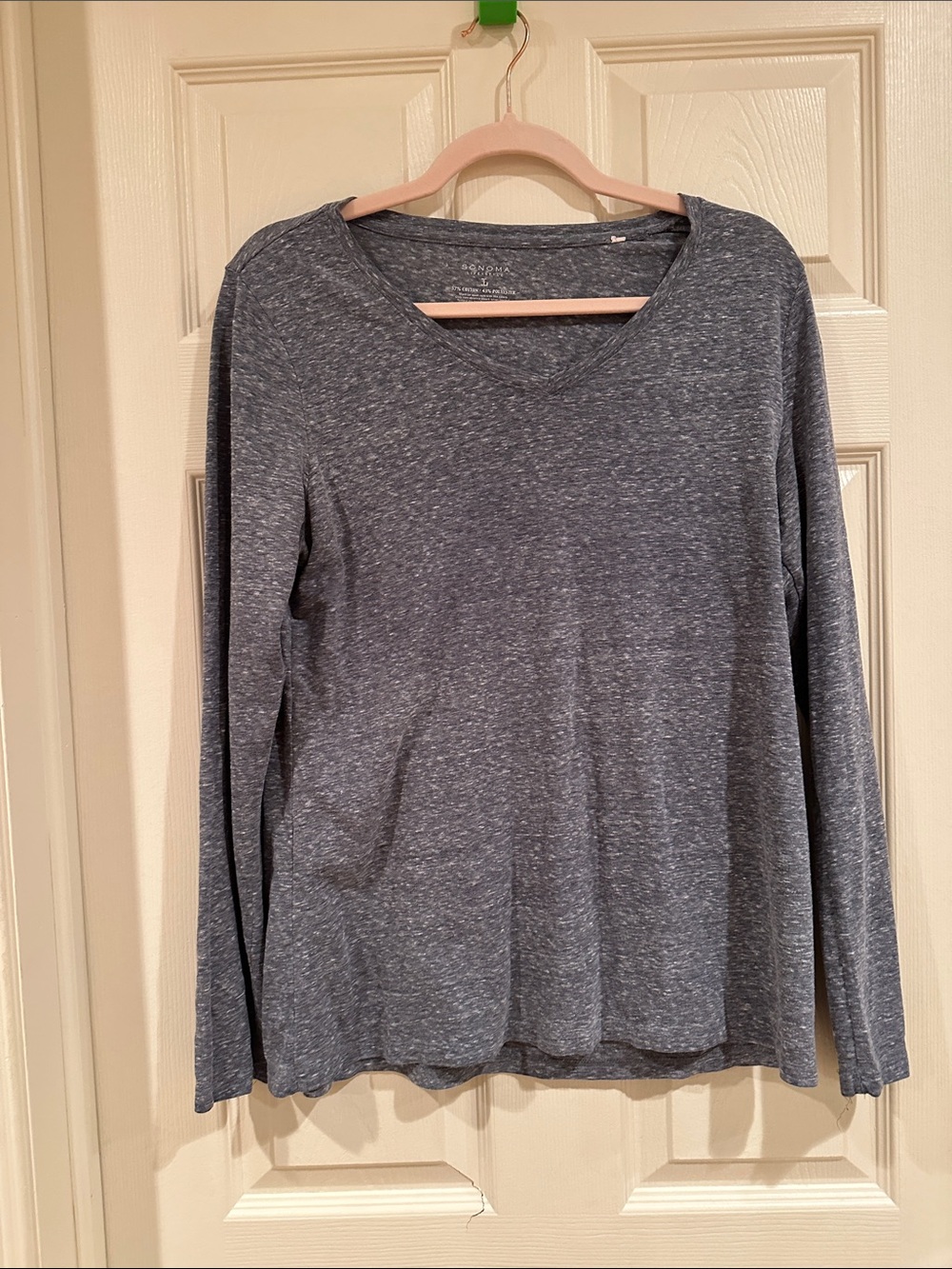 Sonoma Heathered Gray Crewneck Top